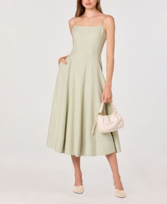 ARGUE  T-DRESS トップス The Tommie Cap-Sleeve Smocked Front-Zip Shirt Dres | Nuuly