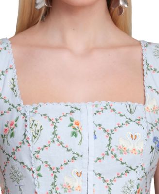 Women's Corset Top Midi Dress