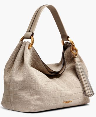 Glenwood Croco Suede Extra Large Shoulder Bag