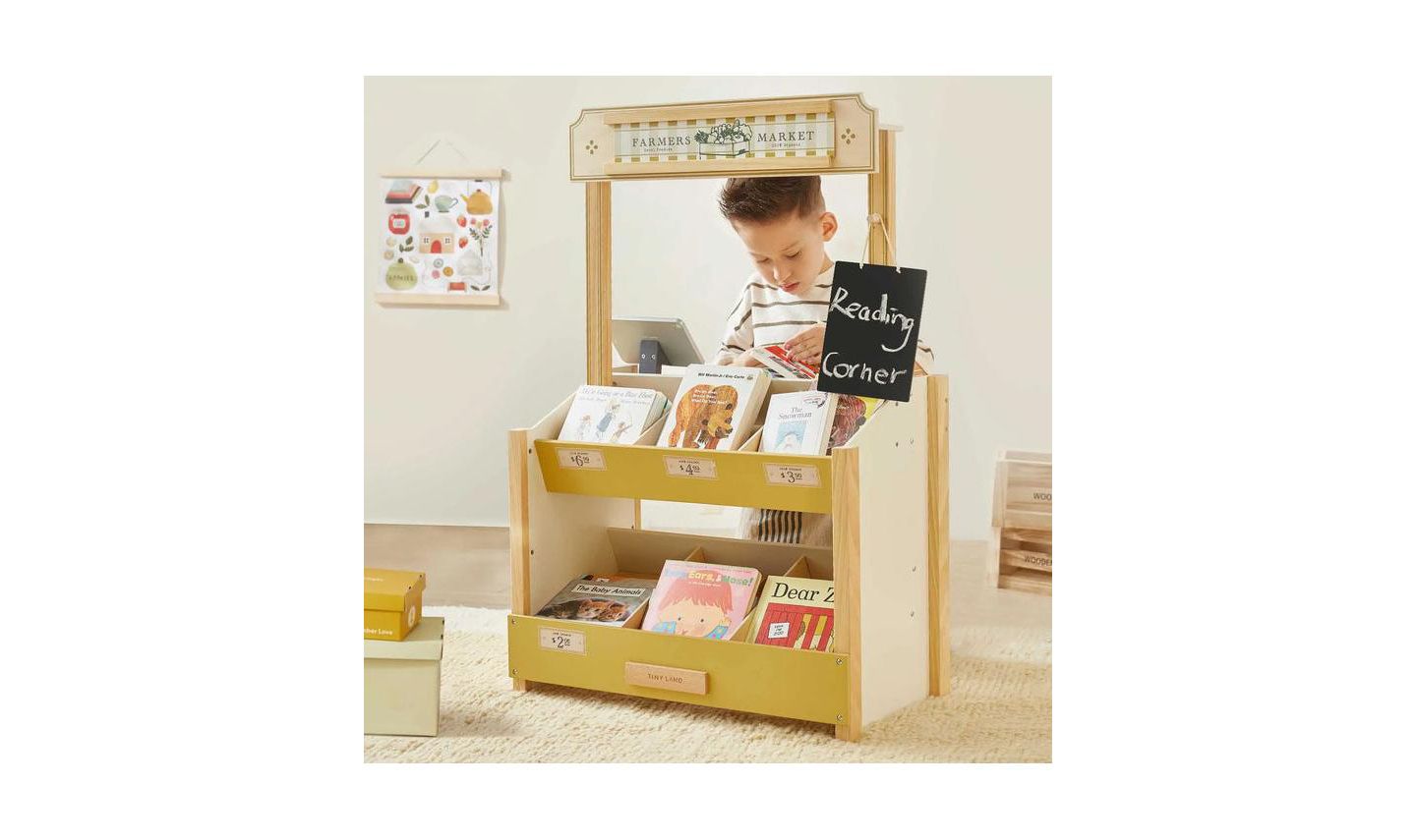 Детский игровой набор Tiny Land Grocery Store Wooden 6-Piece Playset, Ages 3+ — фото 7