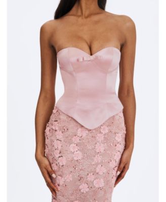 Women's Uliya Rosy Strapless Mermaid Peplum Maxi Dress