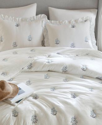 Aglaia Floral Down Alternative 3-Pc. Quilt Set, Full/Queen