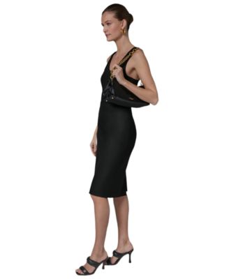 Poplin Satin Medium Clutch Shoulder Bag