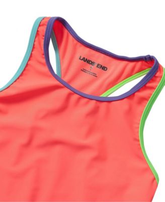 Girls Chlorine Resistant Racer Back Tankini Swim Top