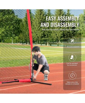 Barricade Backstop Net, 20x10 ft Sports Barrier Netting with Carry Bag, Practice Screen for Baseball, Softball, Soccer and Hockey