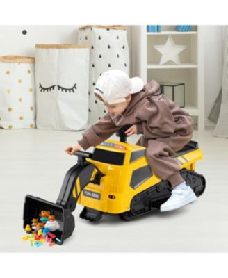 Electric 3-in-1 Ride On Tractor Excavator for Kids with Music