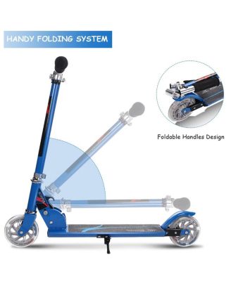 Folding Aluminum Kids Kick Scooter with LED Lights