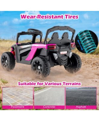 12V Kids Ride On Car UTV Electric Vehicle with LED Lights Music and Horn-Hot