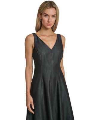 Women's Denim Fit and Flare Dress