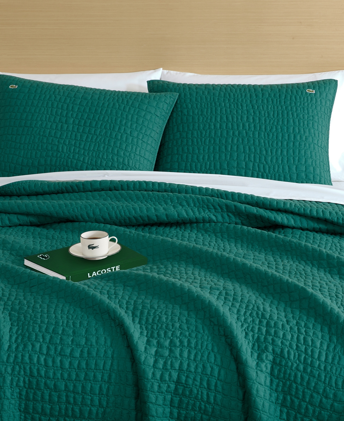 Lacoste Home Croc Scale Cotton 2-Pc. Quilt Set, Twin