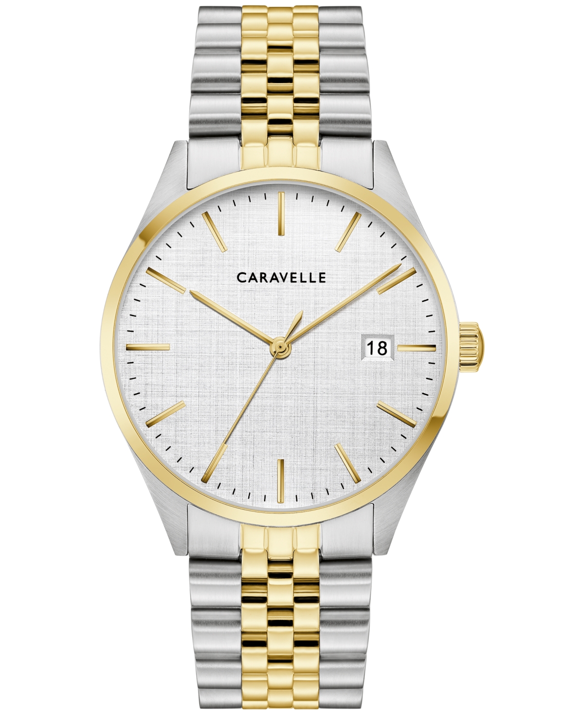 Caravelle Men's Classic Two-tone Stainless Steel Bracelet Watch, 39mm In Multi