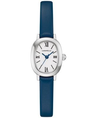 Women's Classic Blue Leather Strap Watch, 18.5mm