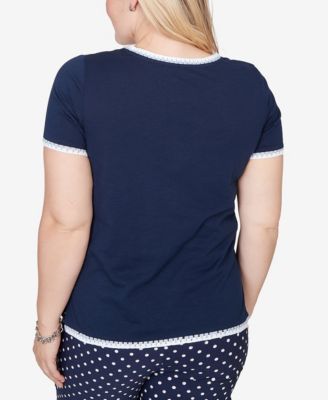 Petite Port Side Pearl Anchor Graphic T-shirt