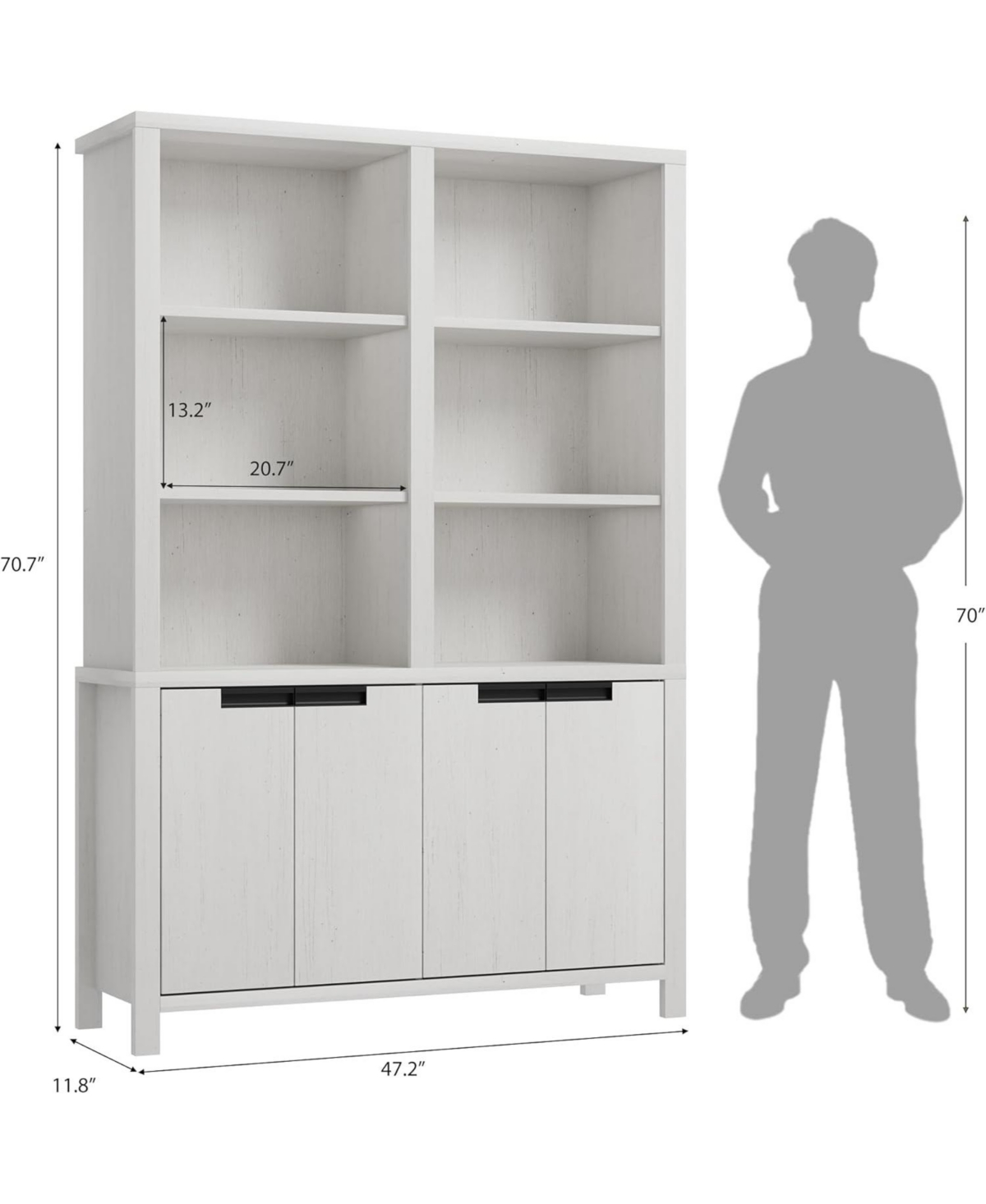 gaomon 74.5" Tall Double Wide Bookshelf – 6-Tier Large Freestanding Bookcase with 12 Cubbies, Extra-Large Storage Shelf for Living Room, O