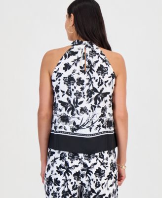 Petite Printed Halter Top