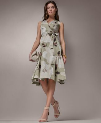 Women's Floral A-Line Midi Dress