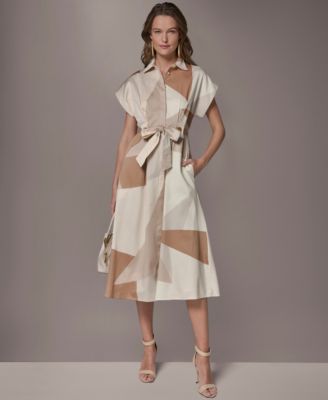 Women's Collared Neck Shirt Dress