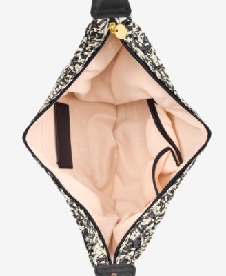 Marbled Straw Hobo Bag