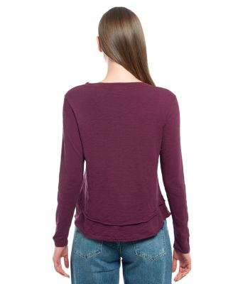 Women's Long Sleeve Mock Layer Tee