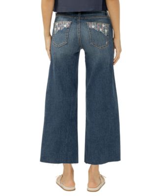 Women's Suki Mid-Rise Wide Leg Americana Luxe Stretch Jeans