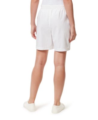 Women's Linen Blend Elastic Waist Shorts