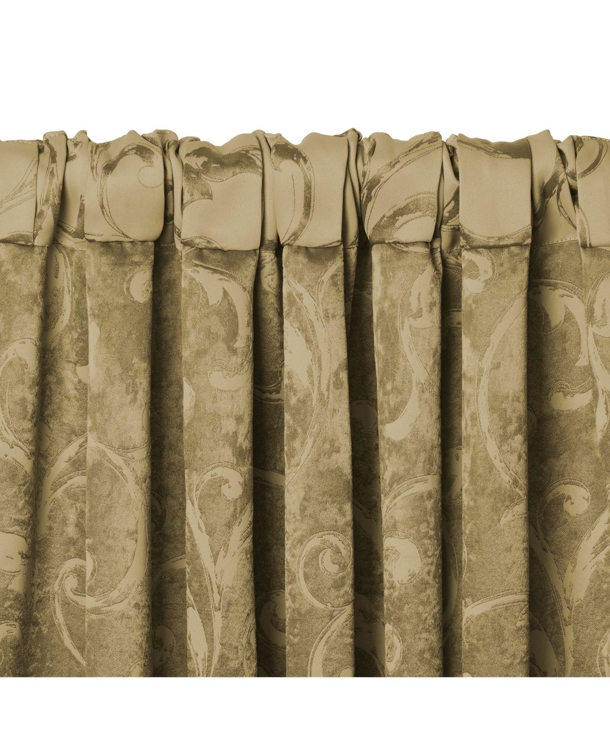 Elrene Home Fashions Mia Jacquard Scroll Blackout Window Curtain