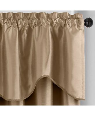 Colette Faux Silk Scalloped Window Valance