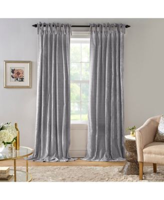 Elrene Home Fashions Korena Tie-Top Crushed Velvet Window Curtain