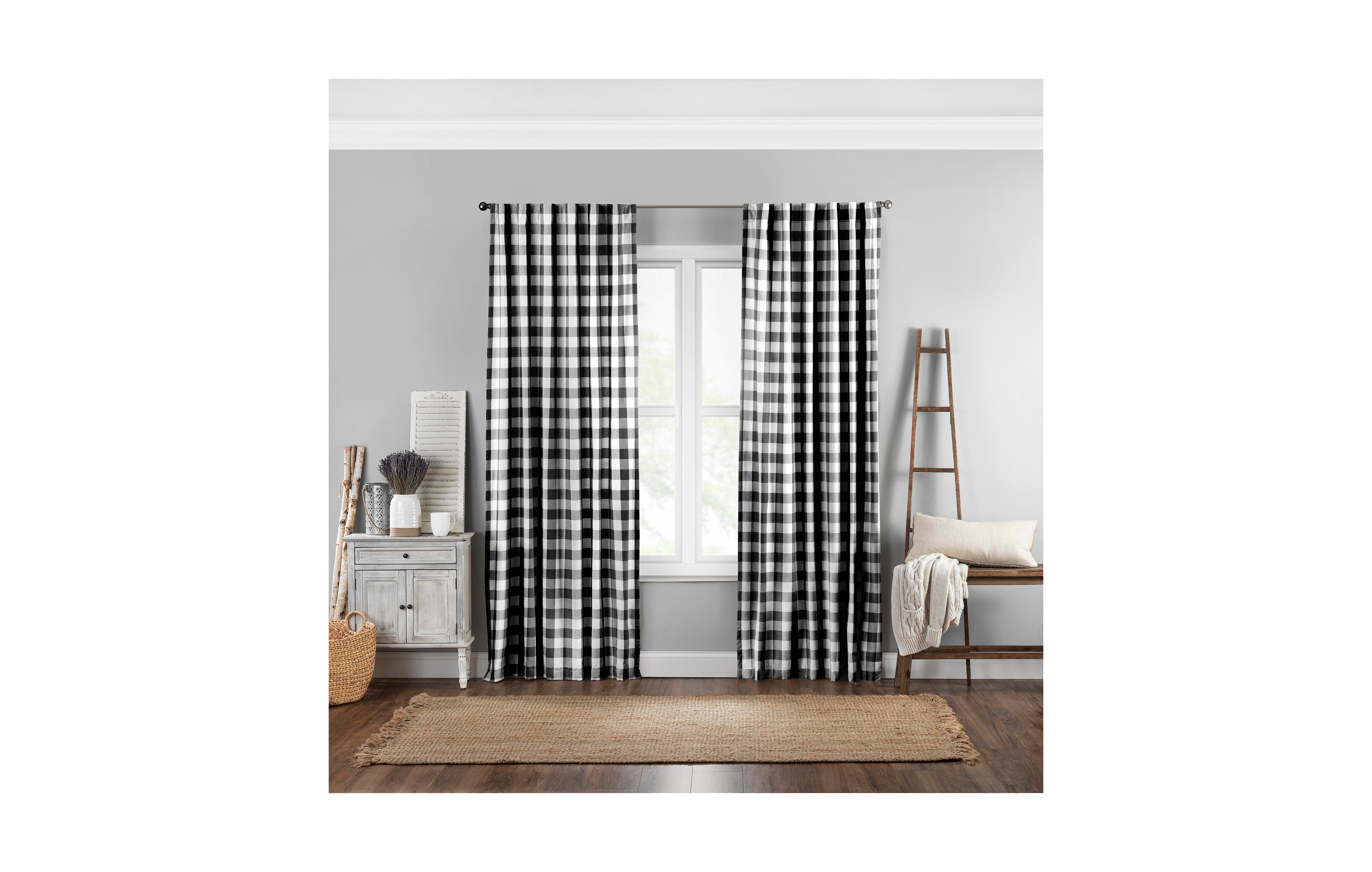 Elrene Home Fashions Farmhouse Buffalo Check Window Curtain