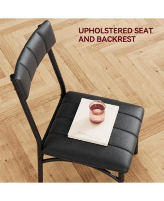 “5 Piece Dining Set for 4 with Rectangular Table & Upholstered Chairs for Kitchen or Apartment”