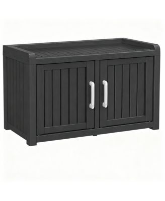 Waterproof UV-Resistant Shoe Storage Bench with Seat for Indoor/Outdoor Use