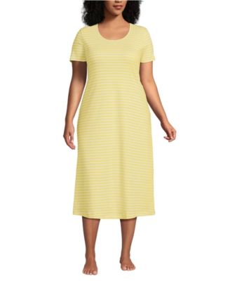 Women's Plus Size Cotton Short Sleeve Midcalf Nightgown