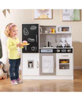 Kids Toy Kitchen Playset with Utensils for Ages 3 and Up