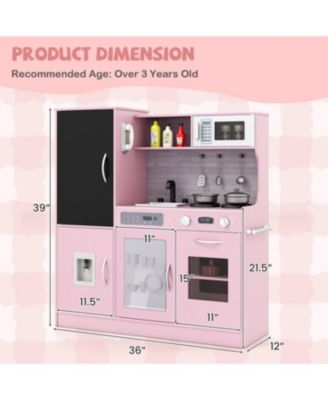 Kids Toy Kitchen Playset with Utensils for Ages 3 and Up