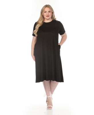 Plus Size Crew Neck T-Shirt Dress