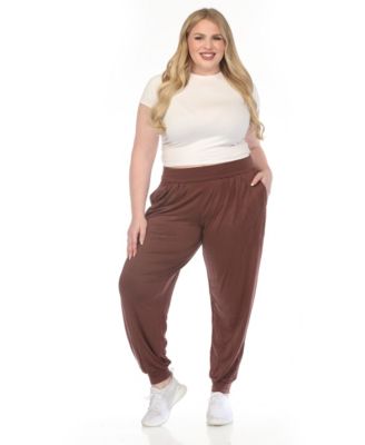 Plus Size High-Waist Pleated Lounge Pants
