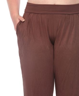 Plus Size High-Waist Pleated Lounge Pants