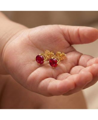 Dainty Sterling Silver 4MM Showpiece Solitaire Stud Earrings