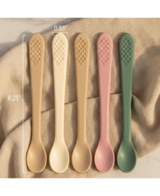 Toddler Spoons Spoons First Stage - Silicone Spoon For Self Feeding - First Stage Feeding Spoon Set Gum Friendly - BPA Free