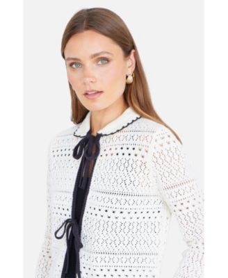 Women's Peter Pan Collar Knitted Cardigan