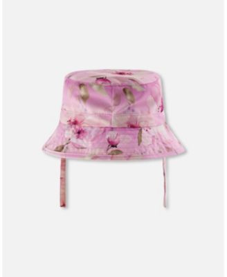 Baby Girls Flower Print Beach Hat