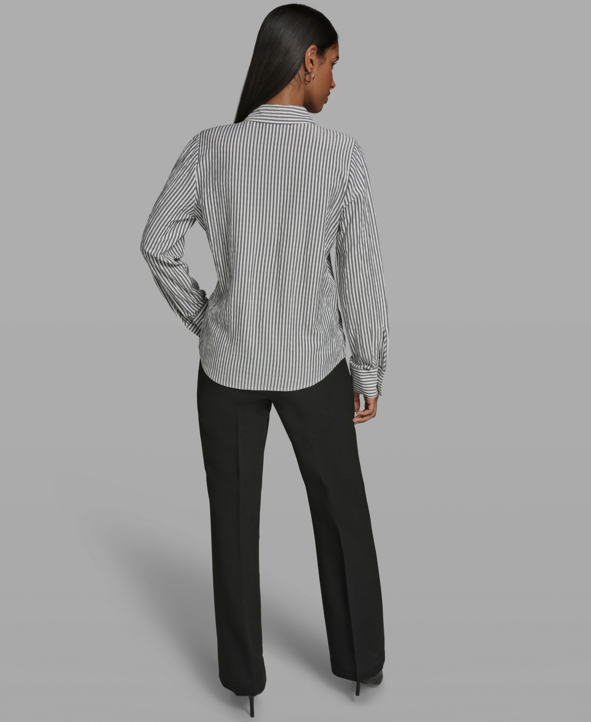 Karl Lagerfeld Paris Women's Button-Front Collared Shirt