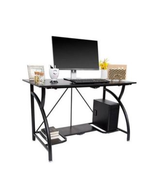 Multi Purpose Folding Wooden Office Computer Furniture Table Desk, Black