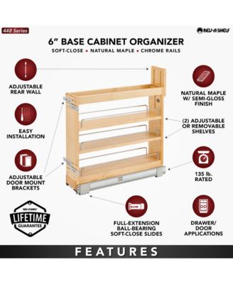 5" Door/ Drawer Base Cabinet Organizer Soft-close, 448-BDDSC-5C