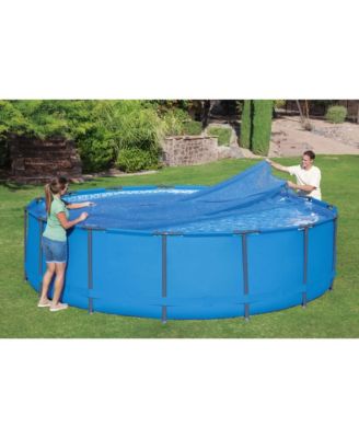 Round Solar Cover for 15' and 16' Above Ground Pools, Blue (Cover Only)