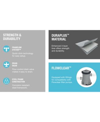 Steel 9'10" x 6'7" x 26" Rectangle Above Ground Pool w/DuraPlus Liner