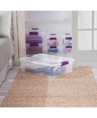 32 Quart Clear View Storage Container Tote w/ Latching Lid, 24 Pack