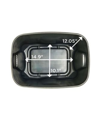 6610BKTS.10 10 Gallon Durable Molded Plastic Storage Bin with Secure Lid