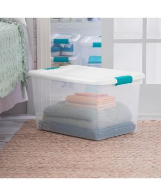 Sterilite 106 Quart Plastic Storage Container (4 Pack) and 64 Quart Box (6 Pack)