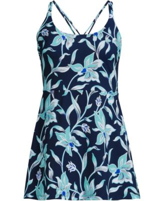 Women's Tugless QuickDry Strappy Back Mini Swim Dress